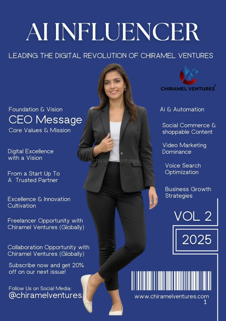 Chiramel Ventures Magazine โ Vol. 2 (2025): Leading the Digital Revolution: AI, Social Commerce & Growth Strategies for 2025